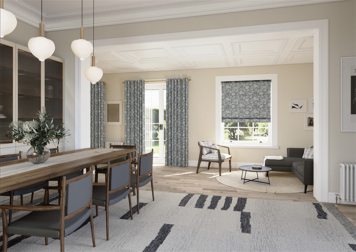 Bird Garden, Charcoal - Roman Blind - Image 7